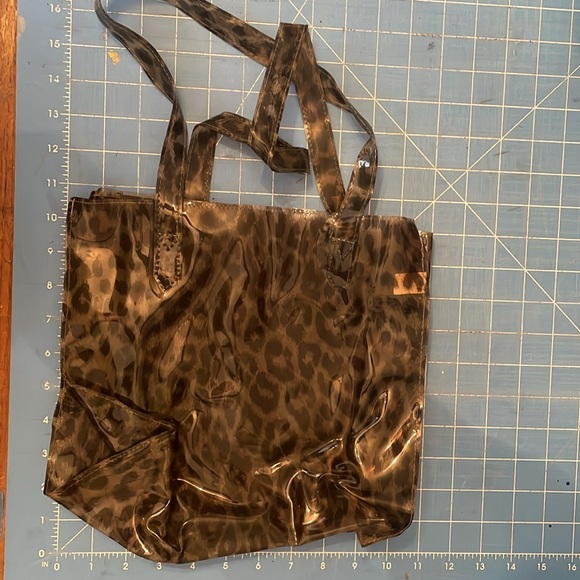 Vintage Leopard Clear Plastic Tote Bag - Picture 4 of 4